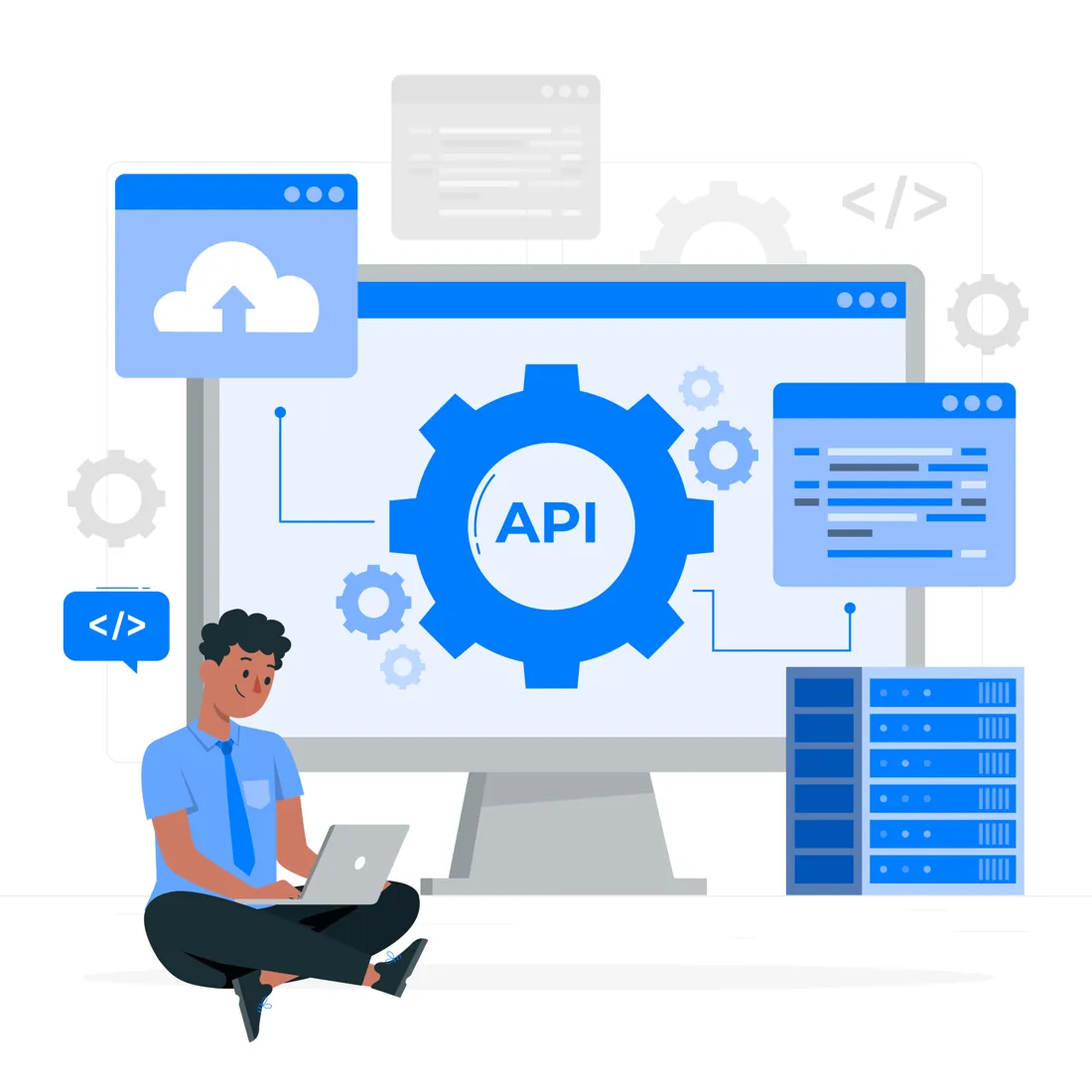 Software and API development illustration
